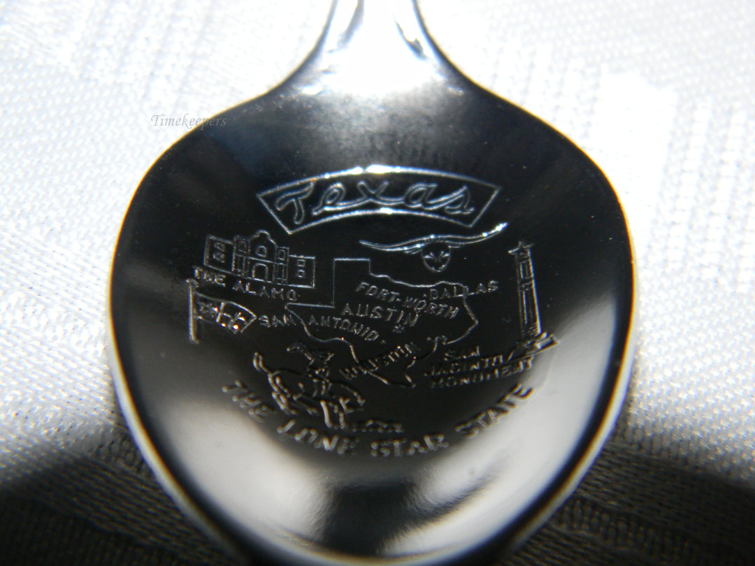 j695 Preowned Stainless Steel Collector Spoon from Texas -Blue Bonnet