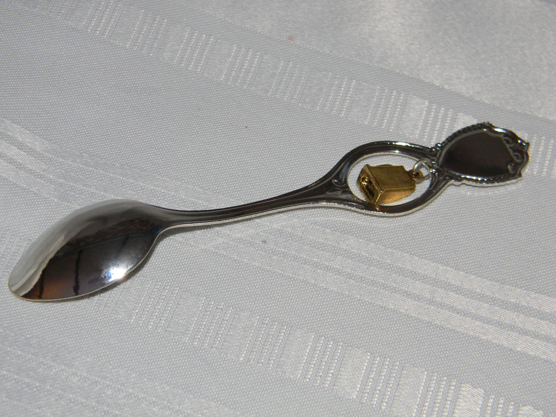 j696 Nice Preowned Stainless Steel Collector Charm Spoon from Lake Tahoe
