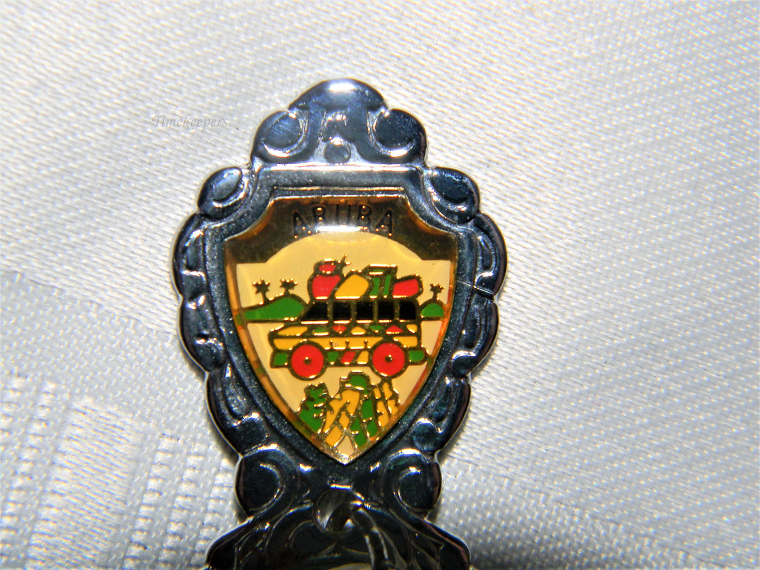 j697 Nice Preowned Stainless Steel Collector Charm Spoon from Aruba
