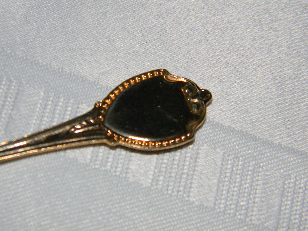 j698 Nice Preowned Souvenir Mini Spoon in Gold Wash from Kansas City, MO