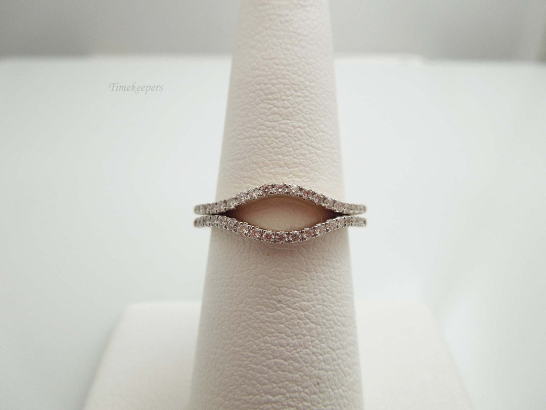 g565 Pretty Ladies 14kt Rose Gold Diamond Stackable or Wedding Bands