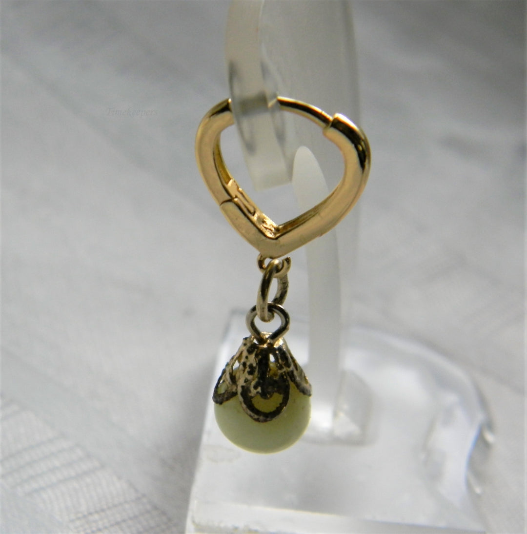 h978 Beautiful Gold Tone Dangle Earrings with Pale Yellow stones
