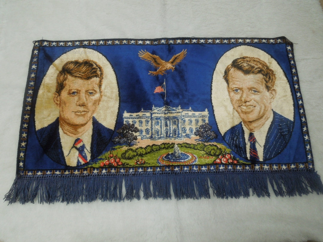 q734 Vintage Memorial Tapestry President John F. Kennedy and Senator Robt. Kennedy
