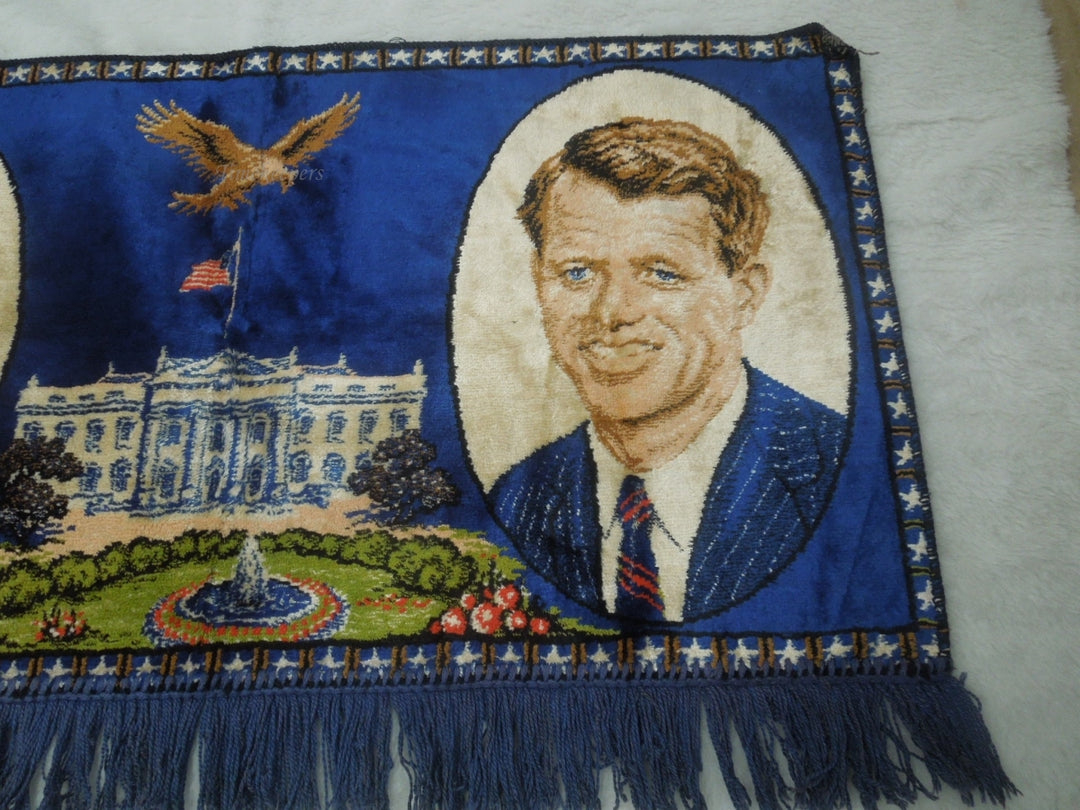 q734 Vintage Memorial Tapestry President John F. Kennedy and Senator Robt. Kennedy
