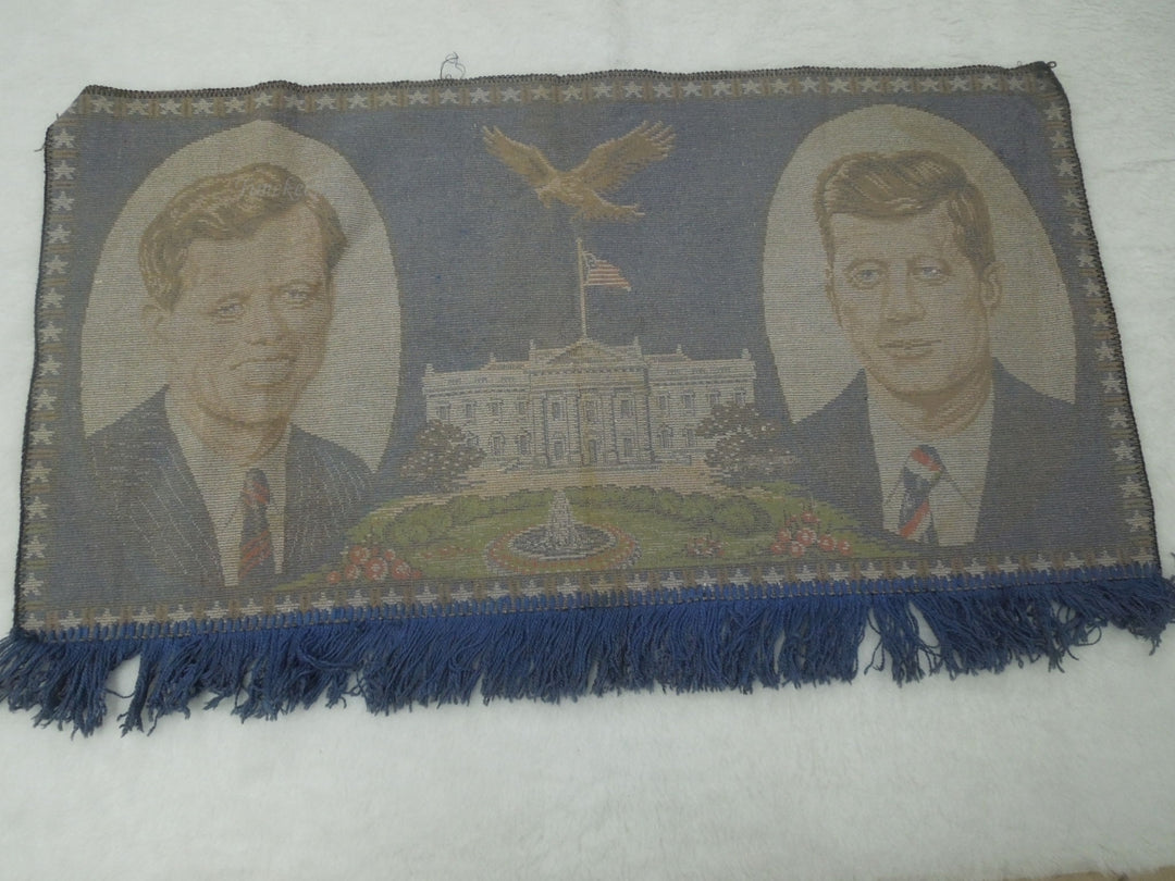 q734 Vintage Memorial Tapestry President John F. Kennedy and Senator Robt. Kennedy