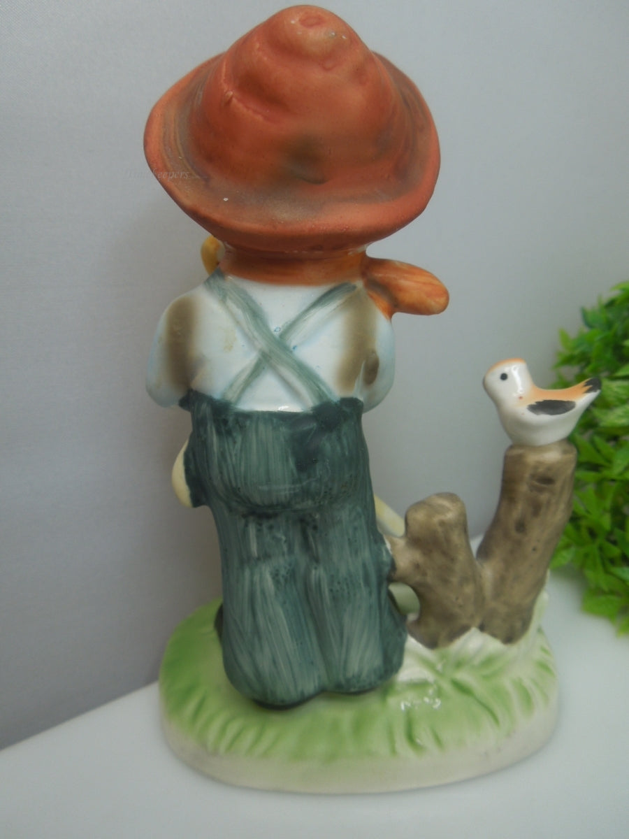 q735 Vintage FLAMBRO Collectors Choice Series Ceramic Figurine 5" Boy Tag & Mark