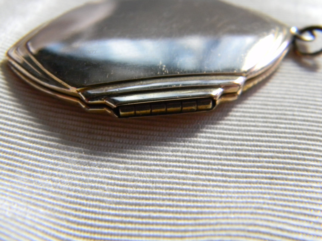 j780 Great Beautiful Vintage Art Deco 10k Yellow Gold Filled Locket