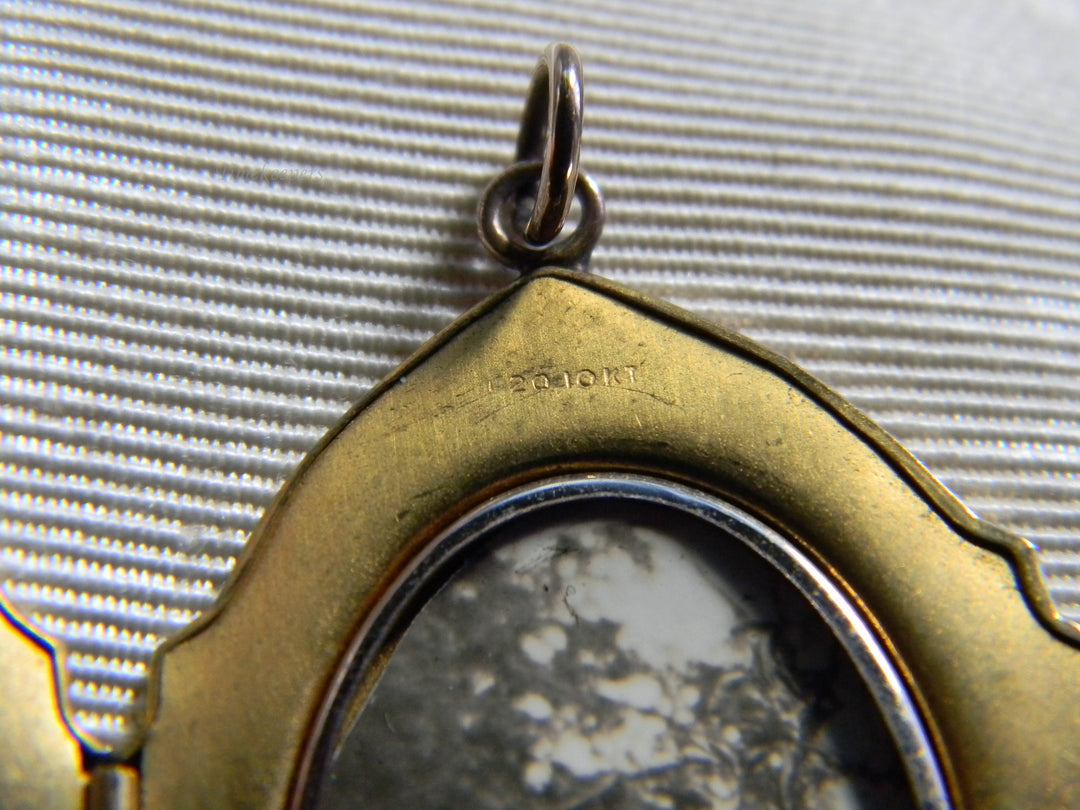 j780 Great Beautiful Vintage Art Deco 10k Yellow Gold Filled Locket