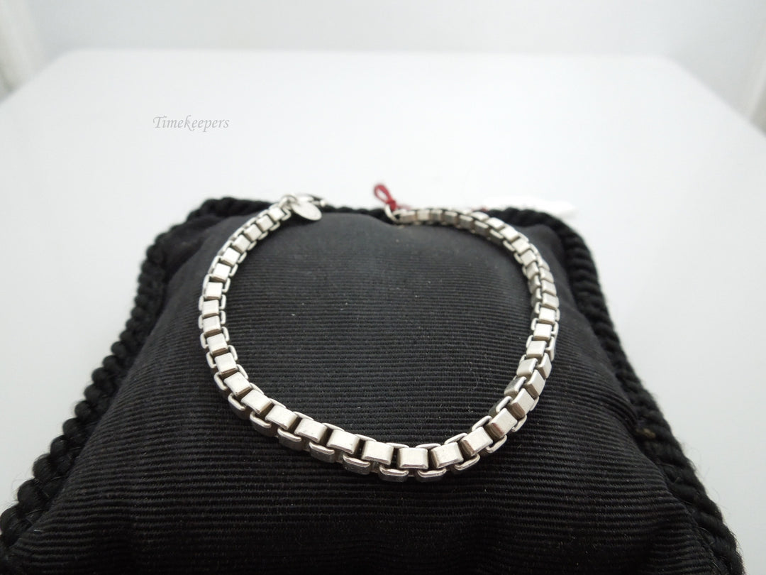 g683 Ladies Sterling Silver Tiffany and Co Venetian Link Bracelet