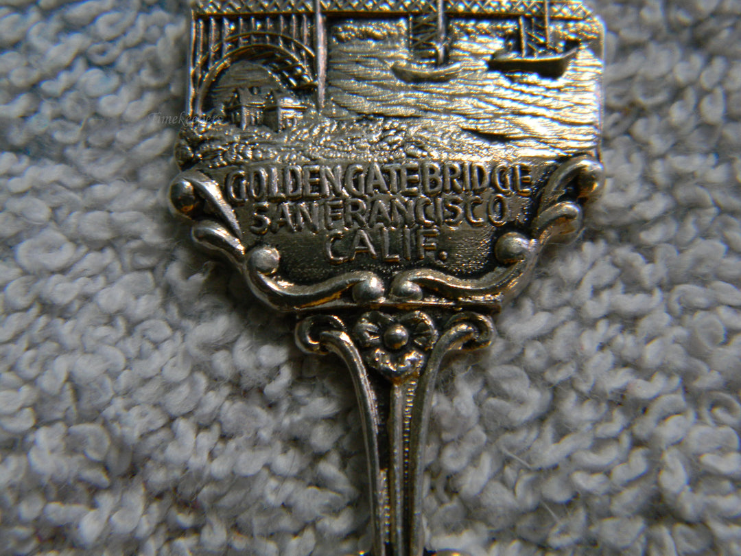 j785 Vintage Silver Shovel Sugar Spoon Golden Gate Bridge, San Francisco