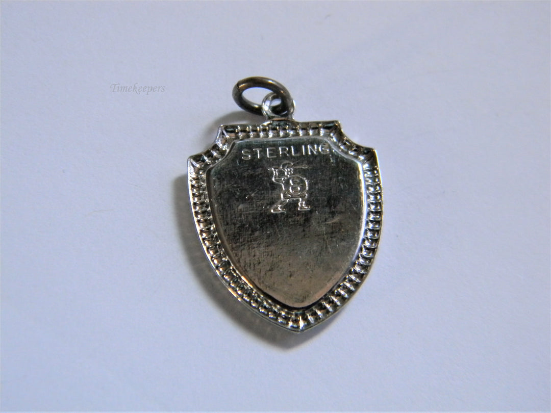 j791 Sterling Silver Charm with Enamel 'Birthplace of LBJ'