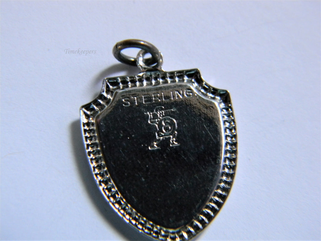 j791 Sterling Silver Charm with Enamel 'Birthplace of LBJ'