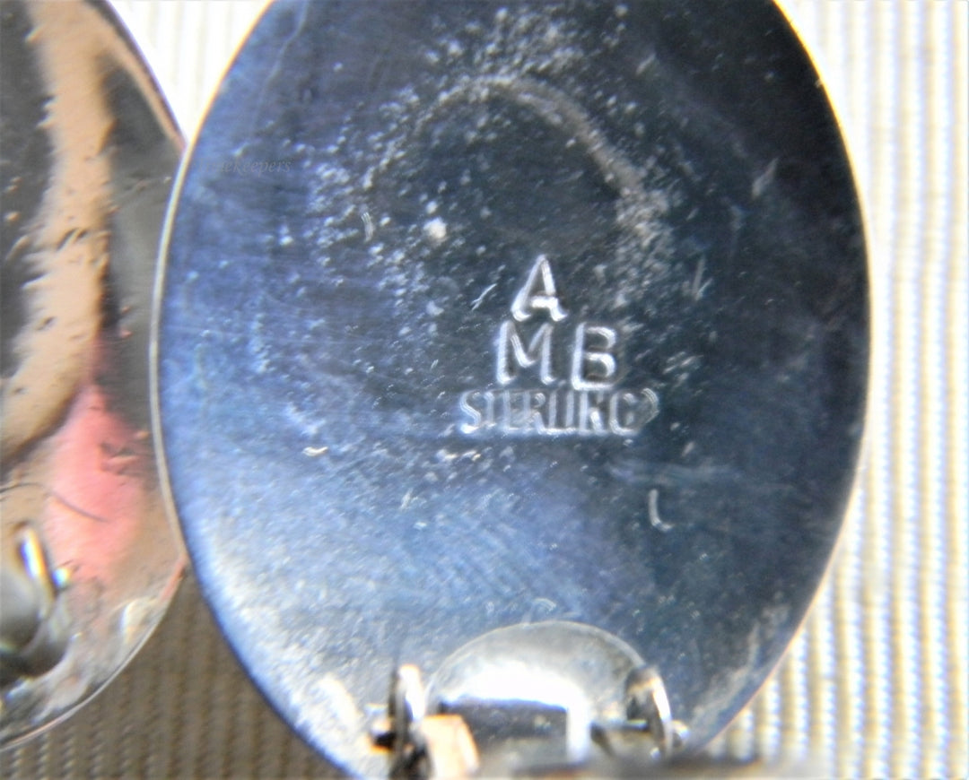 p023 Beautiful Framed Oval Malachite Sterling Silver Clip on Earrings