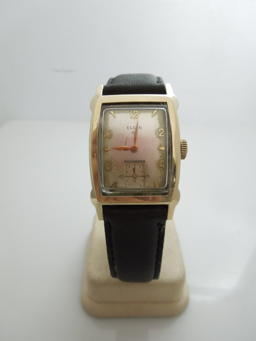 g699 Men's Vintage Elgin Shockmaster Waterproof Mechanical Wristwatch