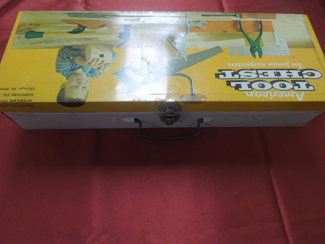 q785 Vintage Metal AMERICAN TOOL CHEST for Junior Carpenters Chest Only!