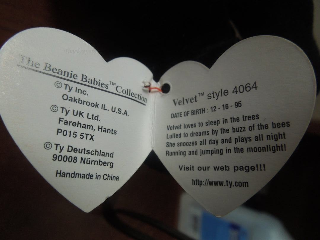 q792 Rare TY Beanie Baby Velvet with numerous errors & PVC Pellets, 4th Gen Hang tag.