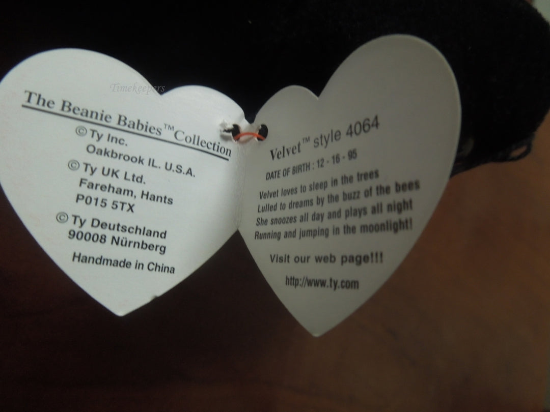q792 Rare TY Beanie Baby Velvet with numerous errors & PVC Pellets, 4th Gen Hang tag.