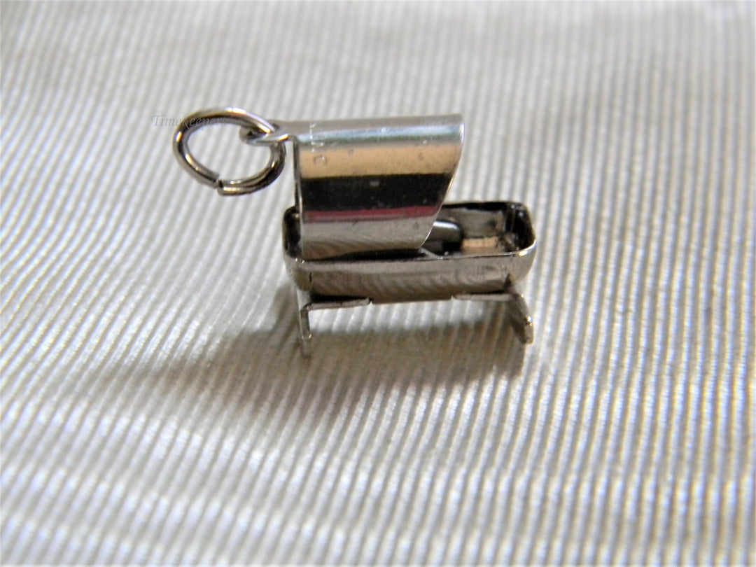 j801 Vintage Sterling Silver 3 Dimensional Cradle Charm/ Pendant
