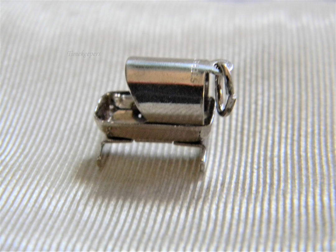 j801 Vintage Sterling Silver 3 Dimensional Cradle Charm/ Pendant