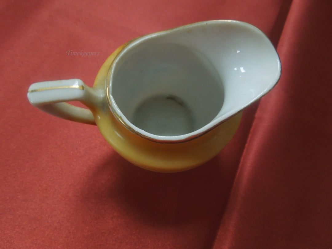 q807 Handpainted Made in Japan Farmhouse Scenic Cup Small Pitcher