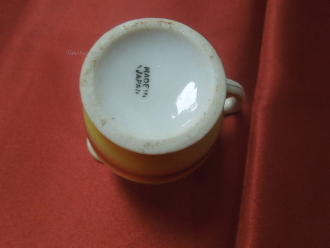 q807 Handpainted Made in Japan Farmhouse Scenic Cup Small Pitcher