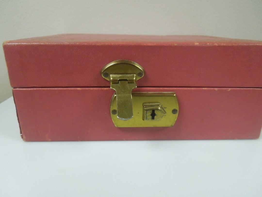 q811 Vintage Jewelry Box Upholstery Cloth Vanity Box Trinket Box