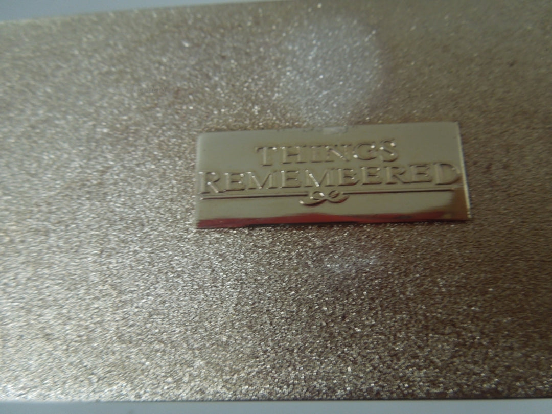 q812 Things Remembered Silver Tone Metal Hearts Rectangular Jewelry Trinket Box