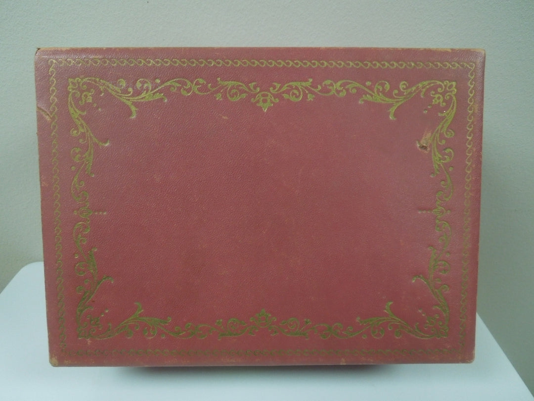 q811 Vintage Jewelry Box Upholstery Cloth Vanity Box Trinket Box