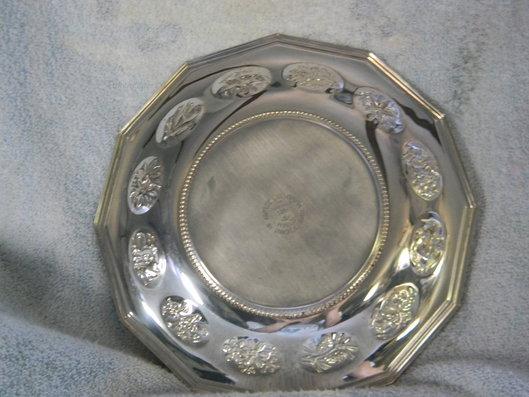 j827 1980 Gorham Limited Edition Norman Rockwell Ceramic and Silver Plate