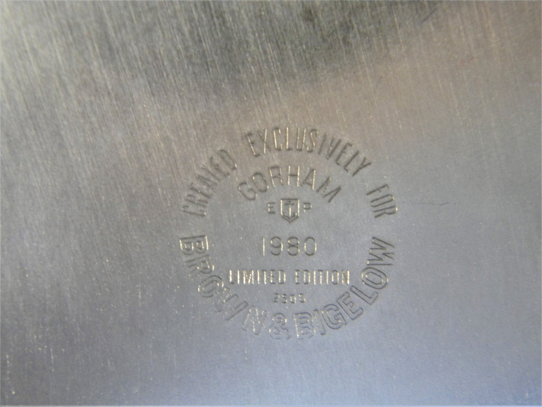 j827 1980 Gorham Limited Edition Norman Rockwell Ceramic and Silver Plate