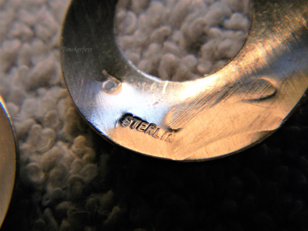 j838 Unique Sterling Silver Round Tiered Dangle Earrings