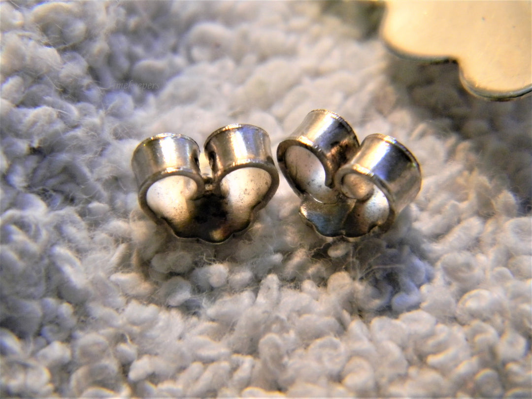 j842 Beautiful Sterling Silver Earrings like Butterfly Wings with Blue Stone