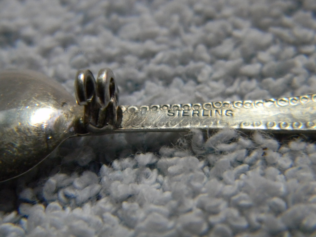 j853 Vintage Sterling Silver Spoon Brooch / Pin