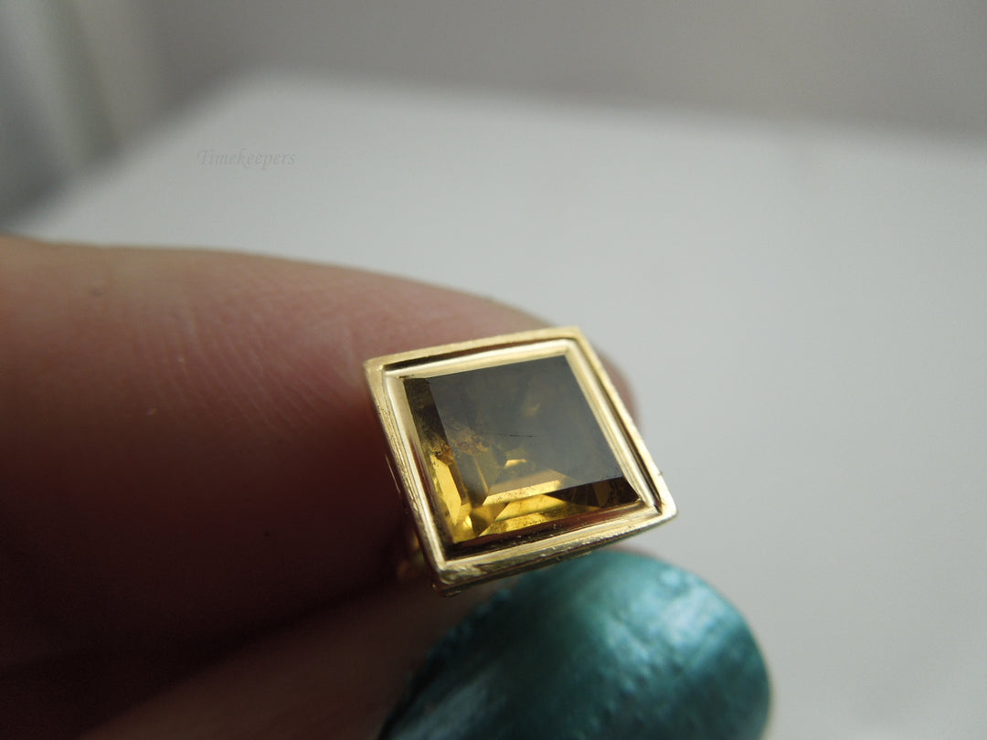 g782 Pretty Ladies Vintage 14kt Yellow Gold Citrine Charm or Pendant
