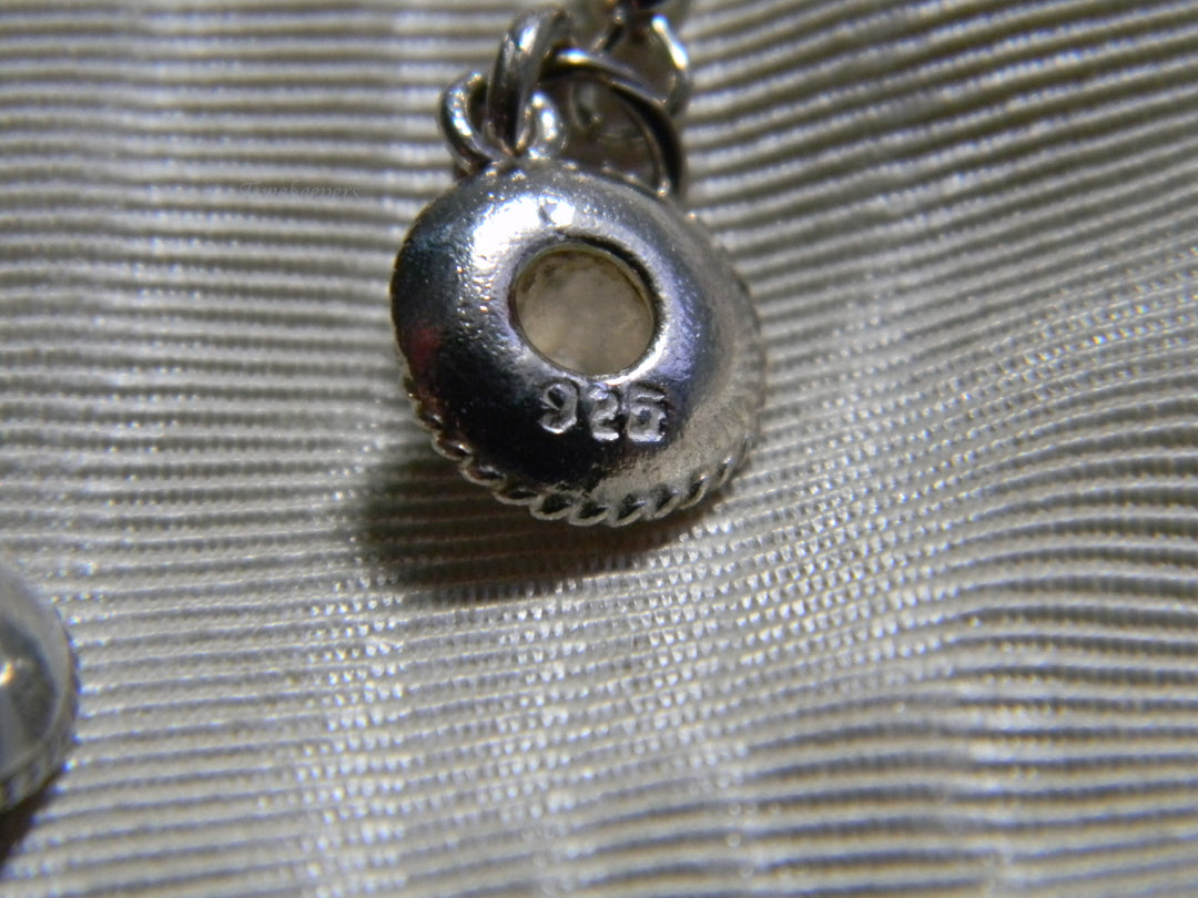 j866 Vintage Sterling Silver Set Sombrero Necklace and Earring Set