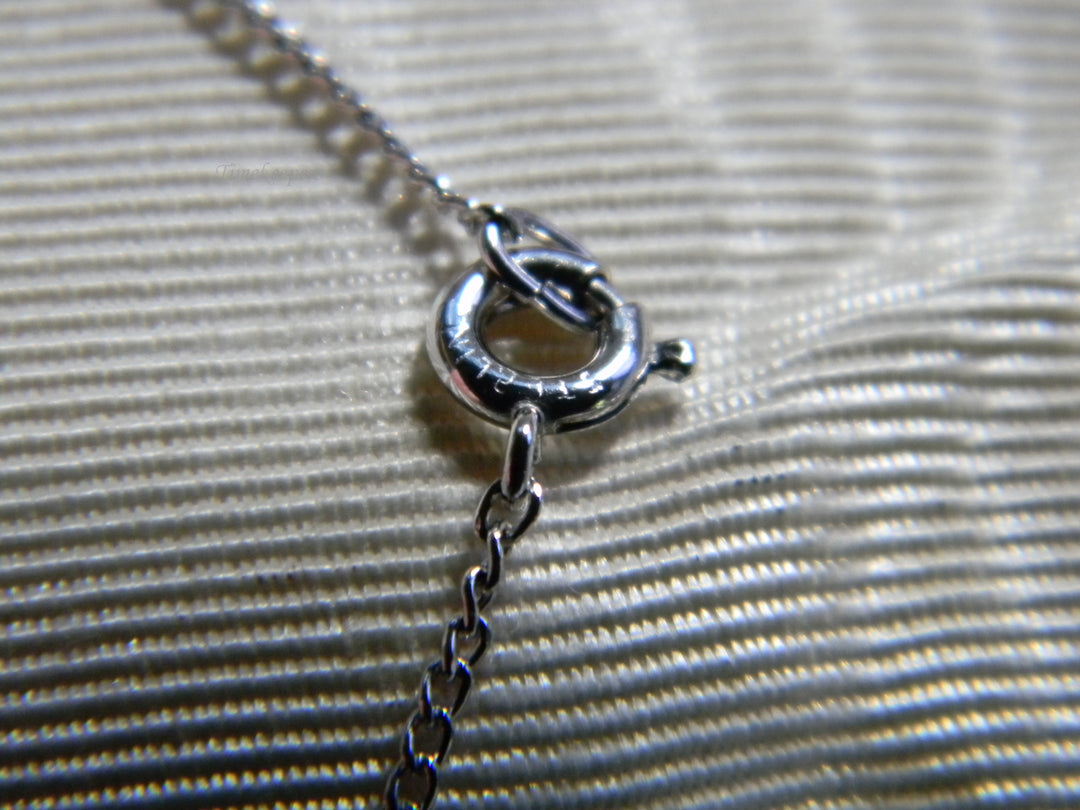 j866 Vintage Sterling Silver Set Sombrero Necklace and Earring Set