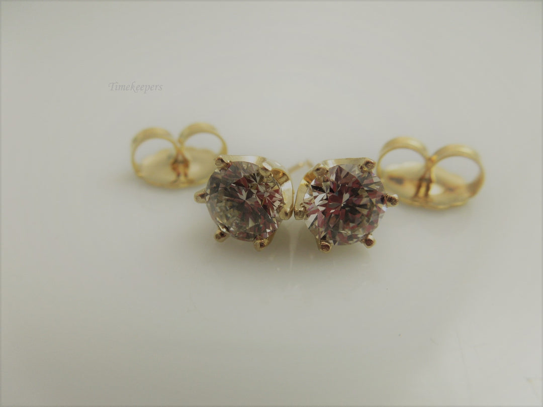 g811 Gorgeous Unisex 14kt Yellow Gold 2.50cts Diamond Earring Studs