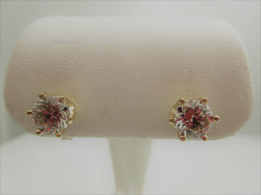 g811 Gorgeous Unisex 14kt Yellow Gold 2.50cts Diamond Earring Studs