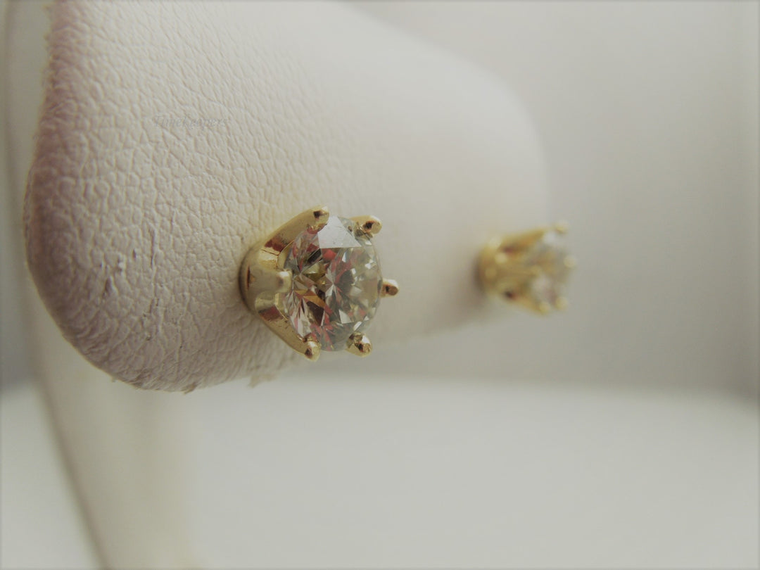 g811 Gorgeous Unisex 14kt Yellow Gold 2.50cts Diamond Earring Studs