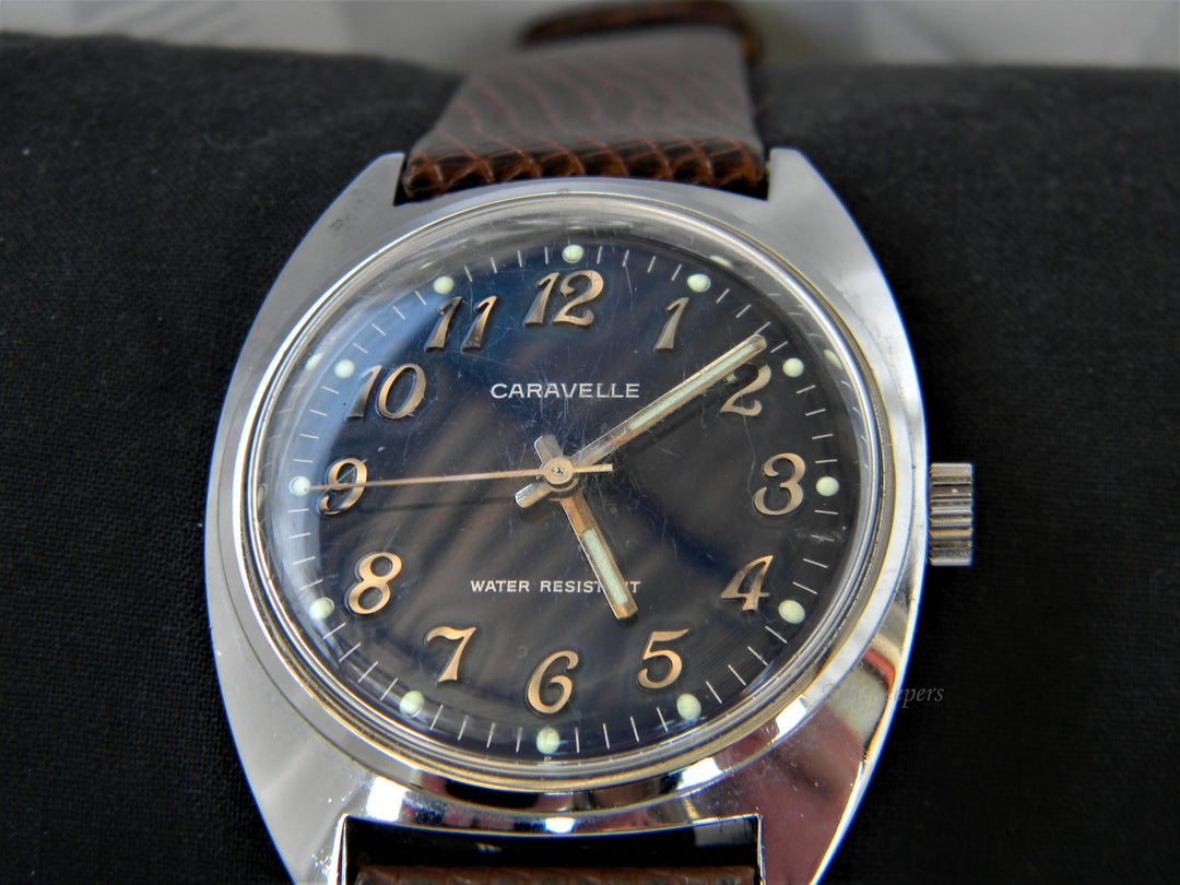 j213 Vintage Caravelle Self-Winding Water Resistant Men's Wrist Watch