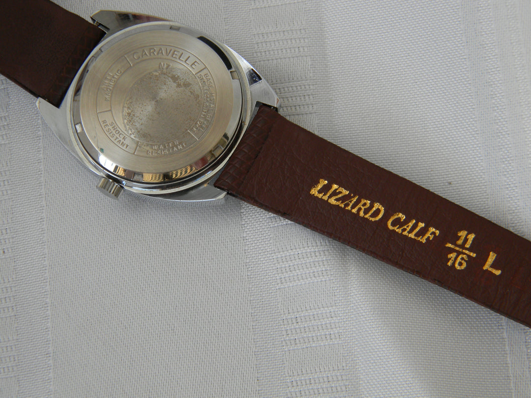 j213 Vintage Caravelle Self-Winding Water Resistant Men's Wrist Watch