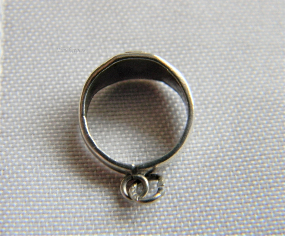 p150 Nice Vintage Sterling Silver School Ring Charm from 1940