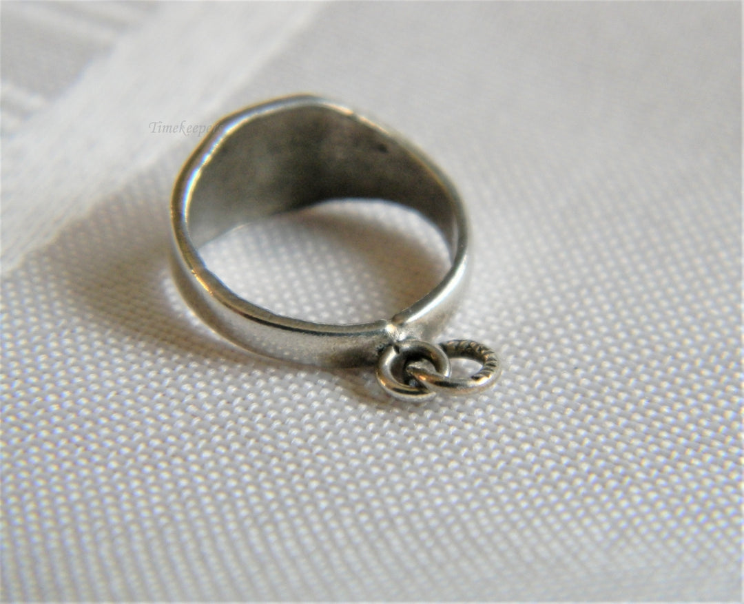 p150 Nice Vintage Sterling Silver School Ring Charm from 1940
