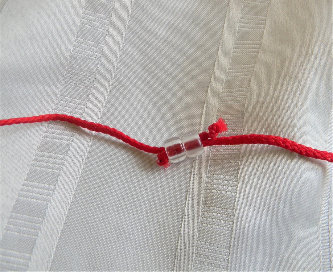 p154 Unique Paper Mache Uncle Sam Figures and Wood Beads on Red Cord