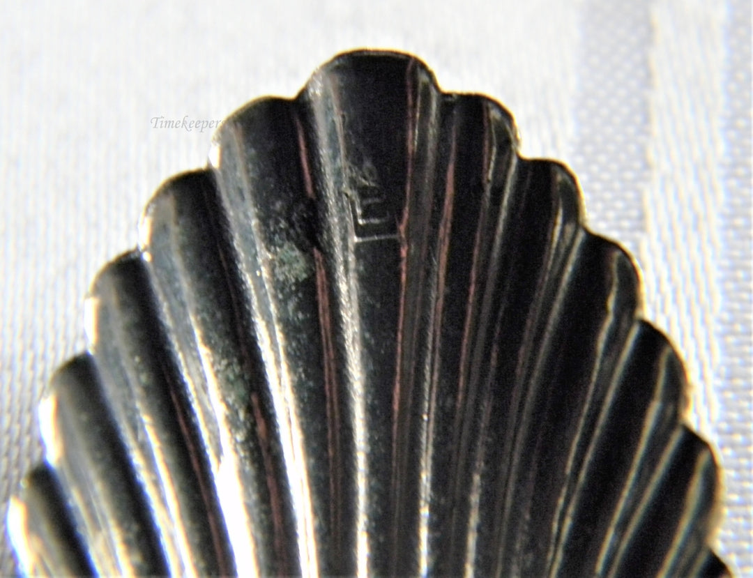 p164 Vintage Silver Plate set of 3 Demitasse Spoons with Shell bowls