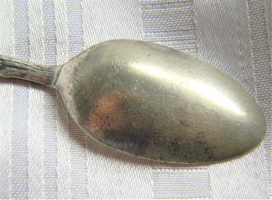 p165 Vintage Silver Plate Towle's Log Cabin Demitasse Advertising Spoons