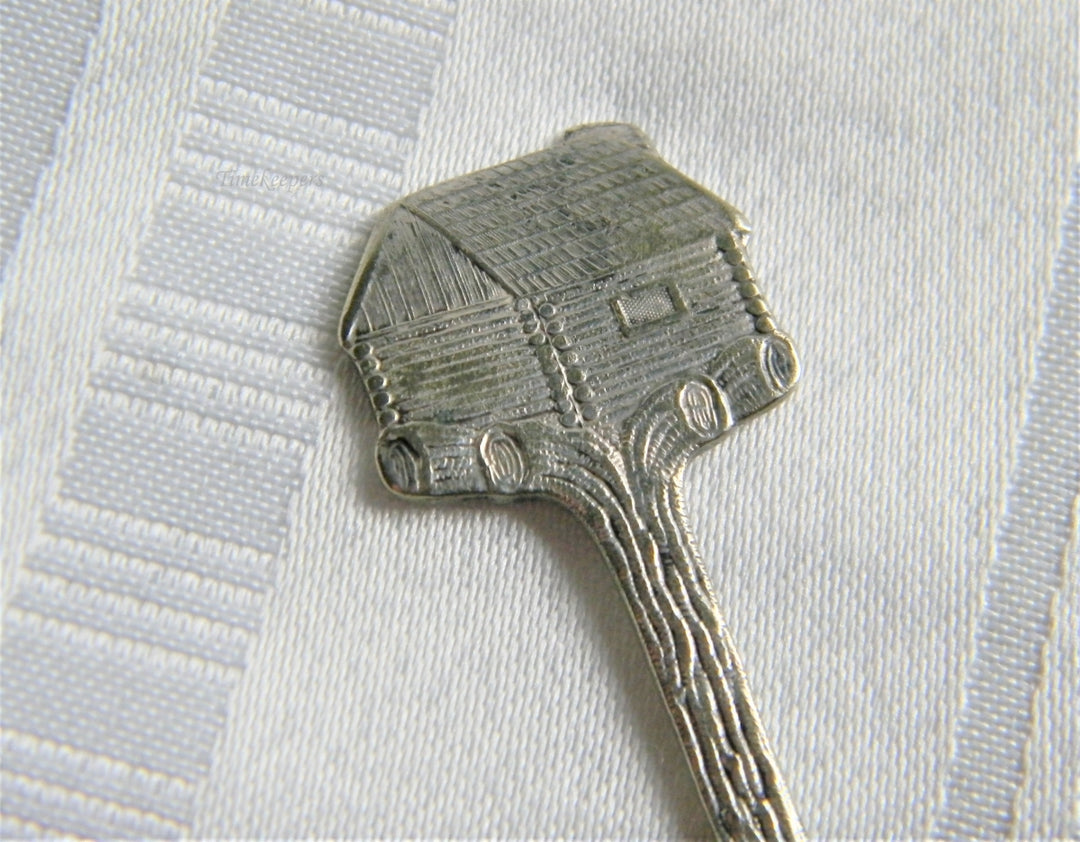p165 Vintage Silver Plate Towle's Log Cabin Demitasse Advertising Spoons