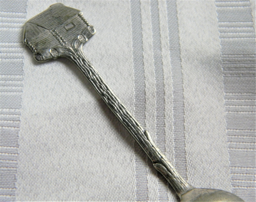 p165 Vintage Silver Plate Towle's Log Cabin Demitasse Advertising Spoons