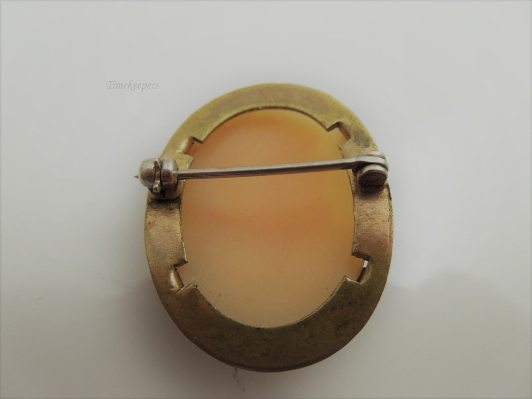 g847 Beautiful Ladies Vintage Gold Filled Cameo Brooch