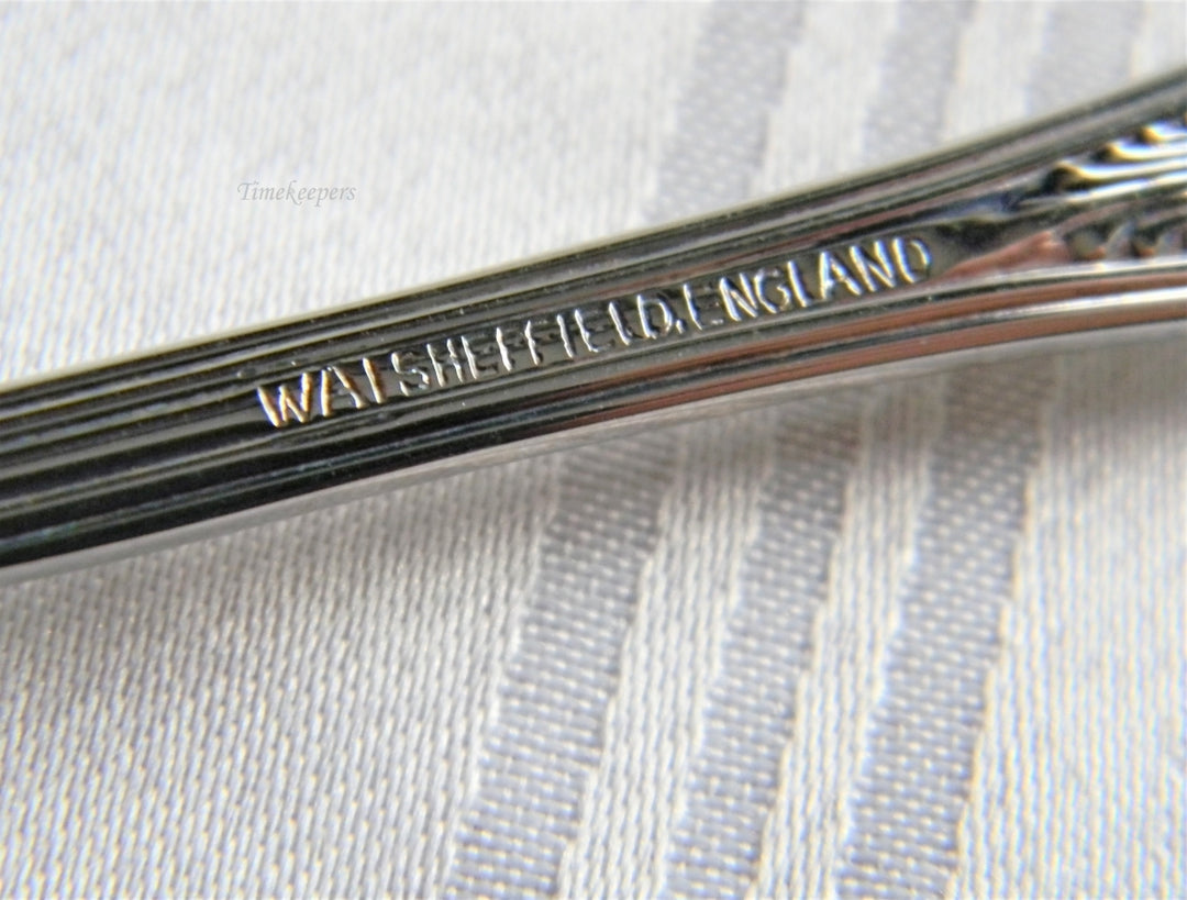 p167 Beautiful Vintage Sheffield Silver Plate Jelly Spoon with Gold Wash Bowl